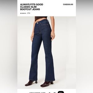 Good American Always fits bootcut jeans